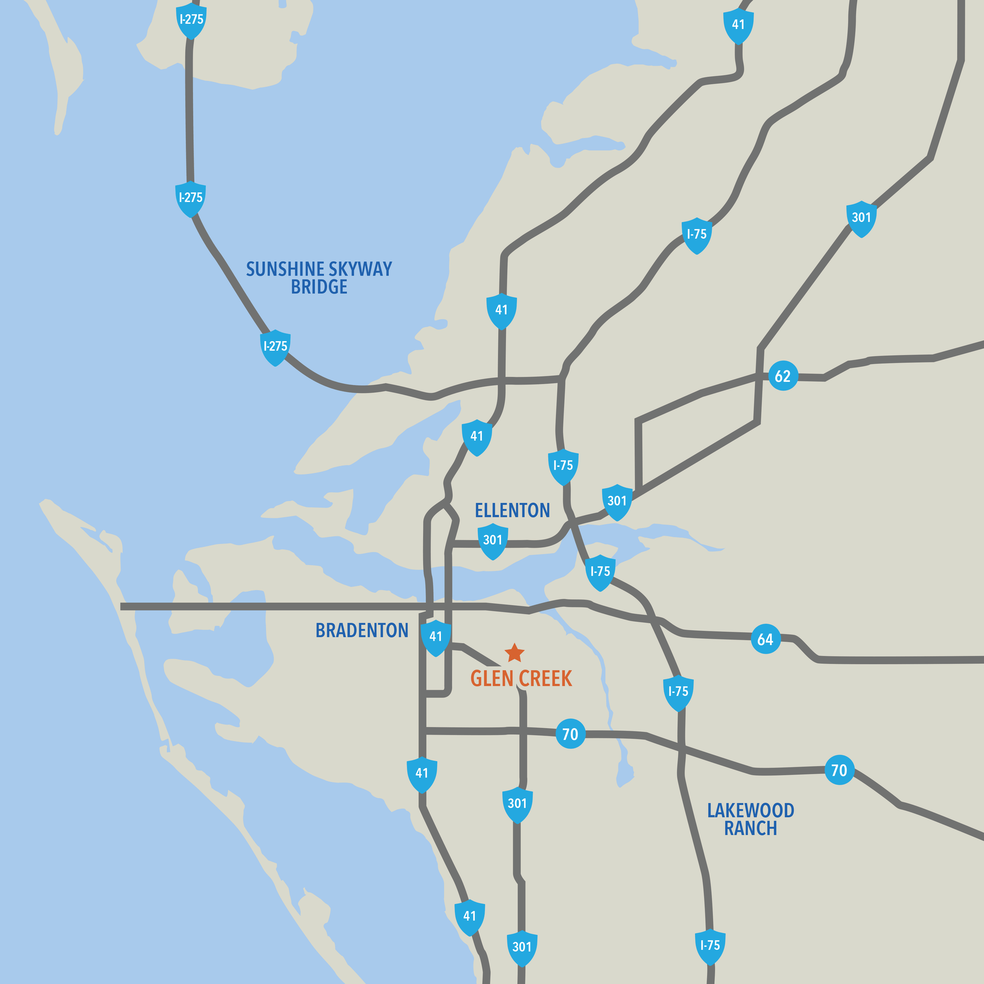Glen Creek Area Map